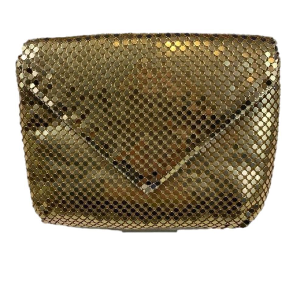 Apri Nights Vintage Gold Mesh Clutch Purse
